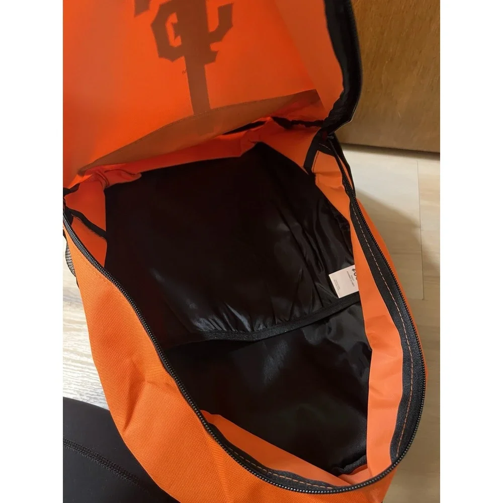 NWT San Francisco Giants Orange Back Pack Book Bag Work School‎ Gym Sports Logo